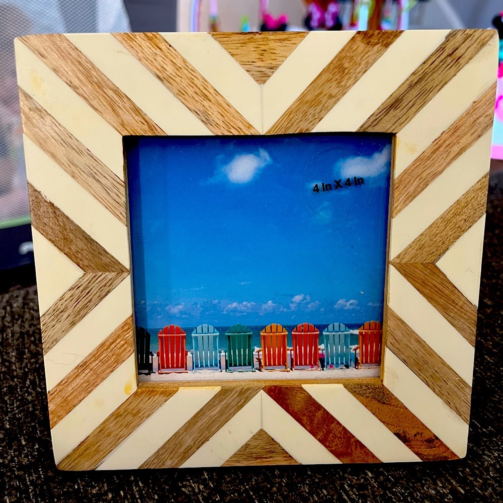 Opalhouse BRAND NEW Resin and Wood Photo Frame